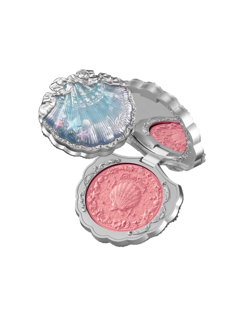 💕B12 H Flower Knows Shell's Jewel Collect  Silk Satin blush -03 Coral seashell